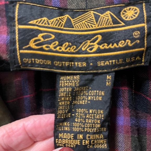 Eddie Bauer Womens Trench Coat with Zip-out Thinsulate  Lining. Army Green Sz M - Picture 2 of 9